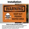 Signmission Keep Out Poison Baited Area OSHA Warning Sign, Vinyl Decal, 7in W x 5in L, 2PK OS-2PACK-WS-D-57-L-12224 - alternate 3